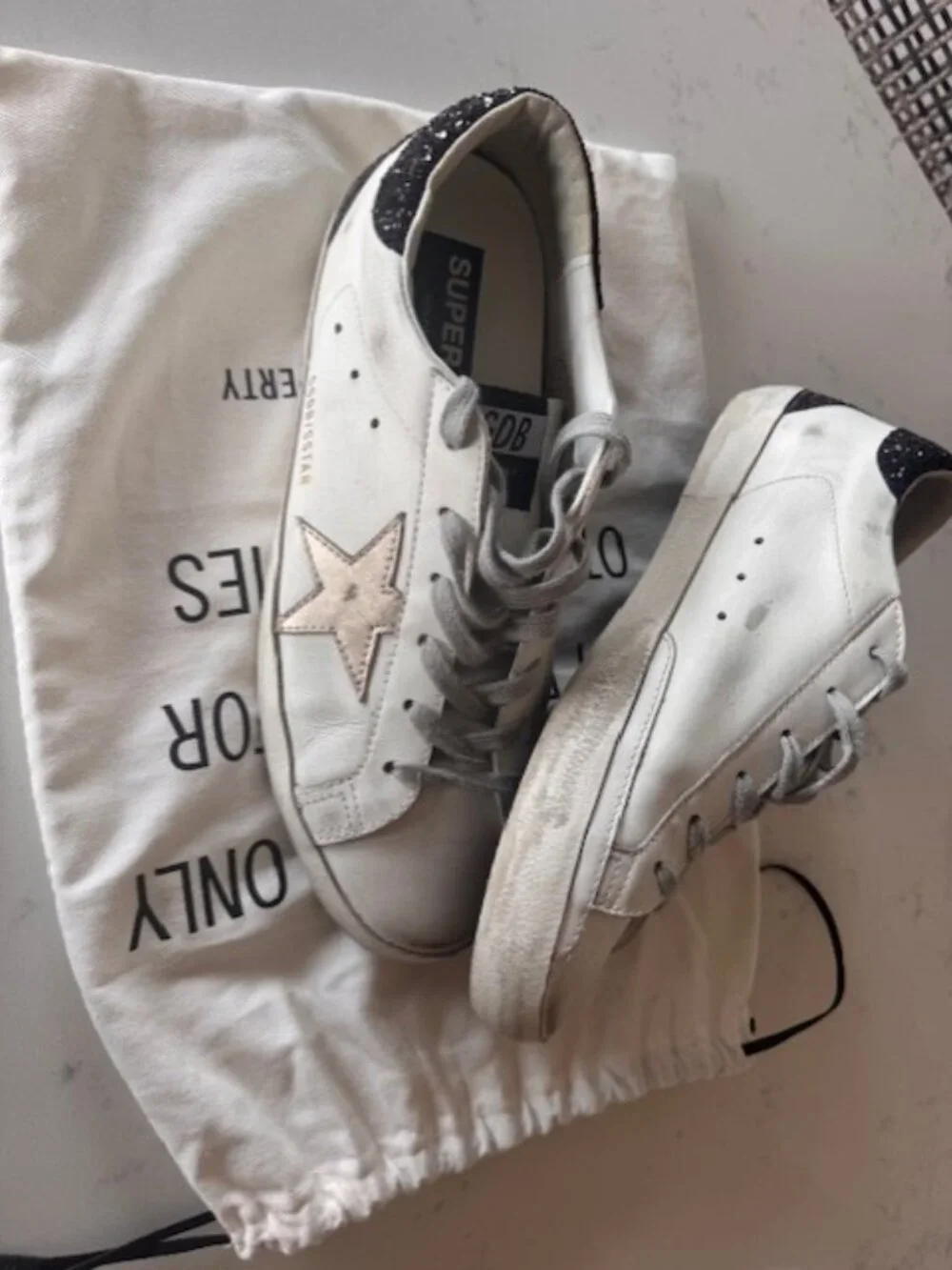 Golden Goose Super-Start Glittered Sneaker - Picture 4 of 6